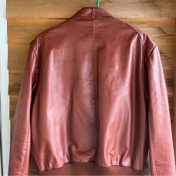 Members Only Brown Leather Jacket - Picture 8 of 15